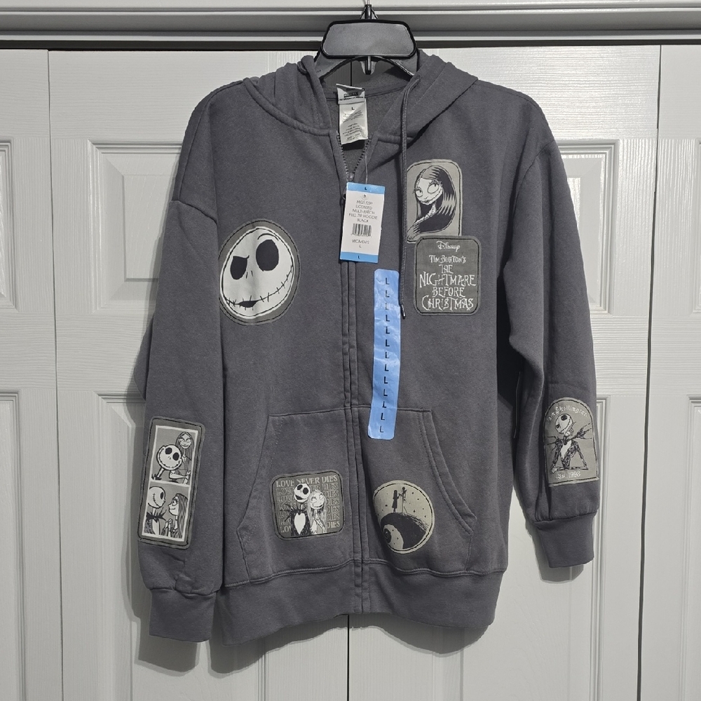 🆕️ Disney Gray Hoodie - Nightmare Before Christmas